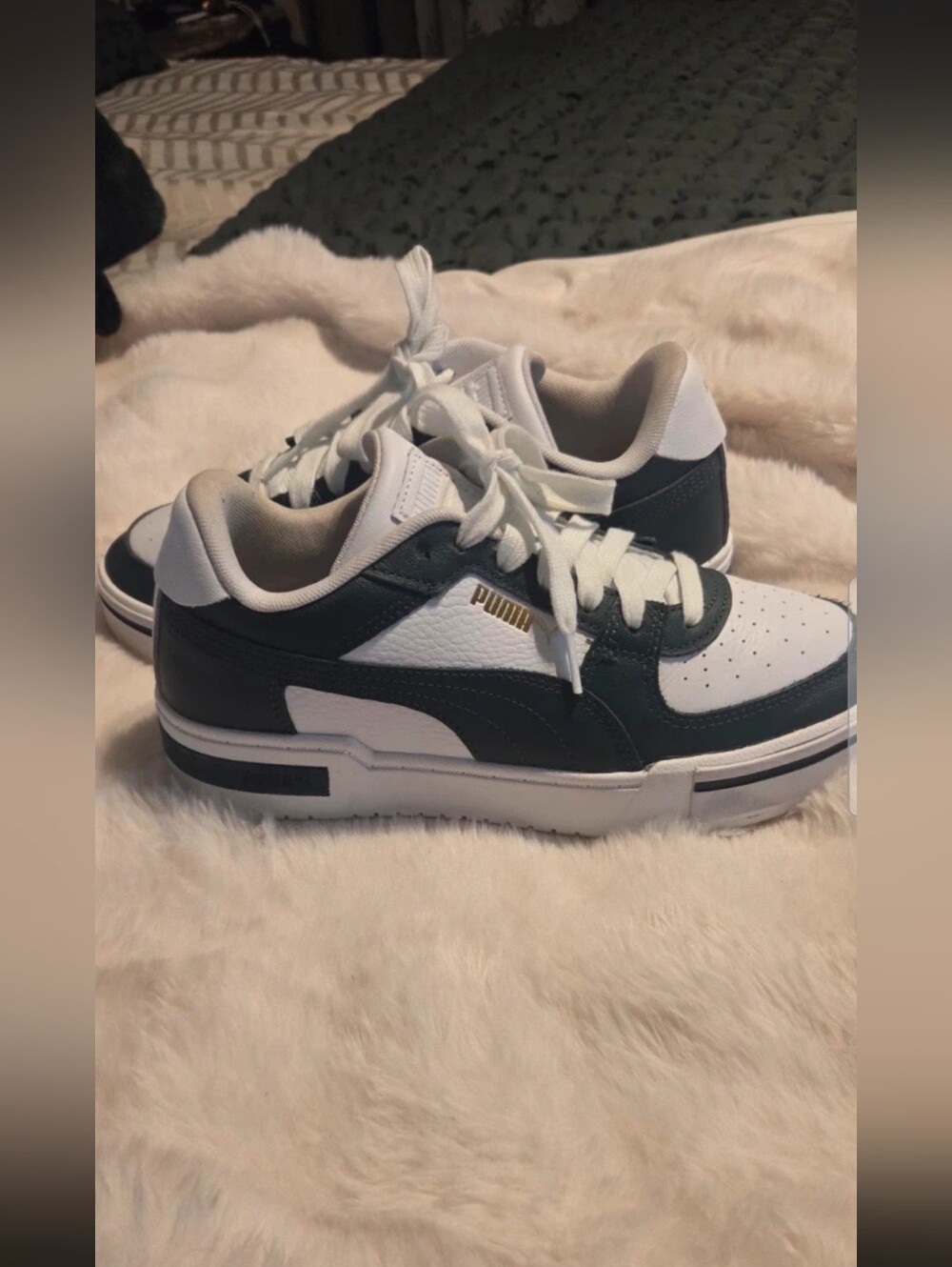 Puma CA Pro Classic White / Dark Green Sneakers